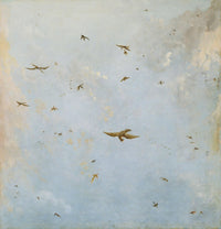 Ceiling of a Cloudy Sky with Birds — Tall Sky & Clouds canvas wall art by attributed to Nicolaes Piemont