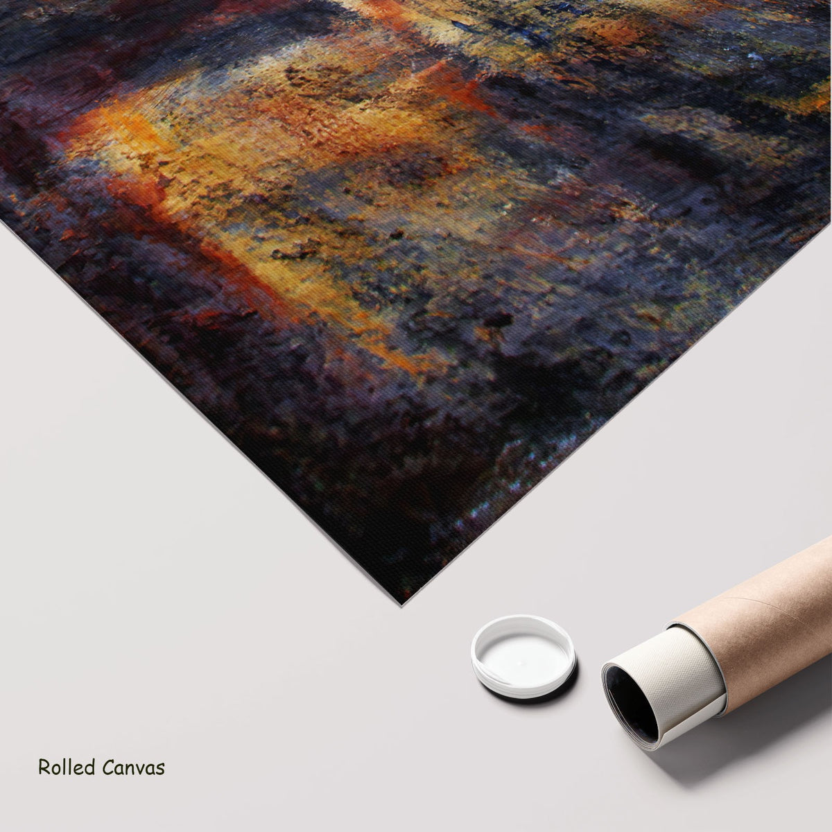 The Temptation of Christ by Christian Rohlfs as a large rolled gold and black Expressionist canvas print