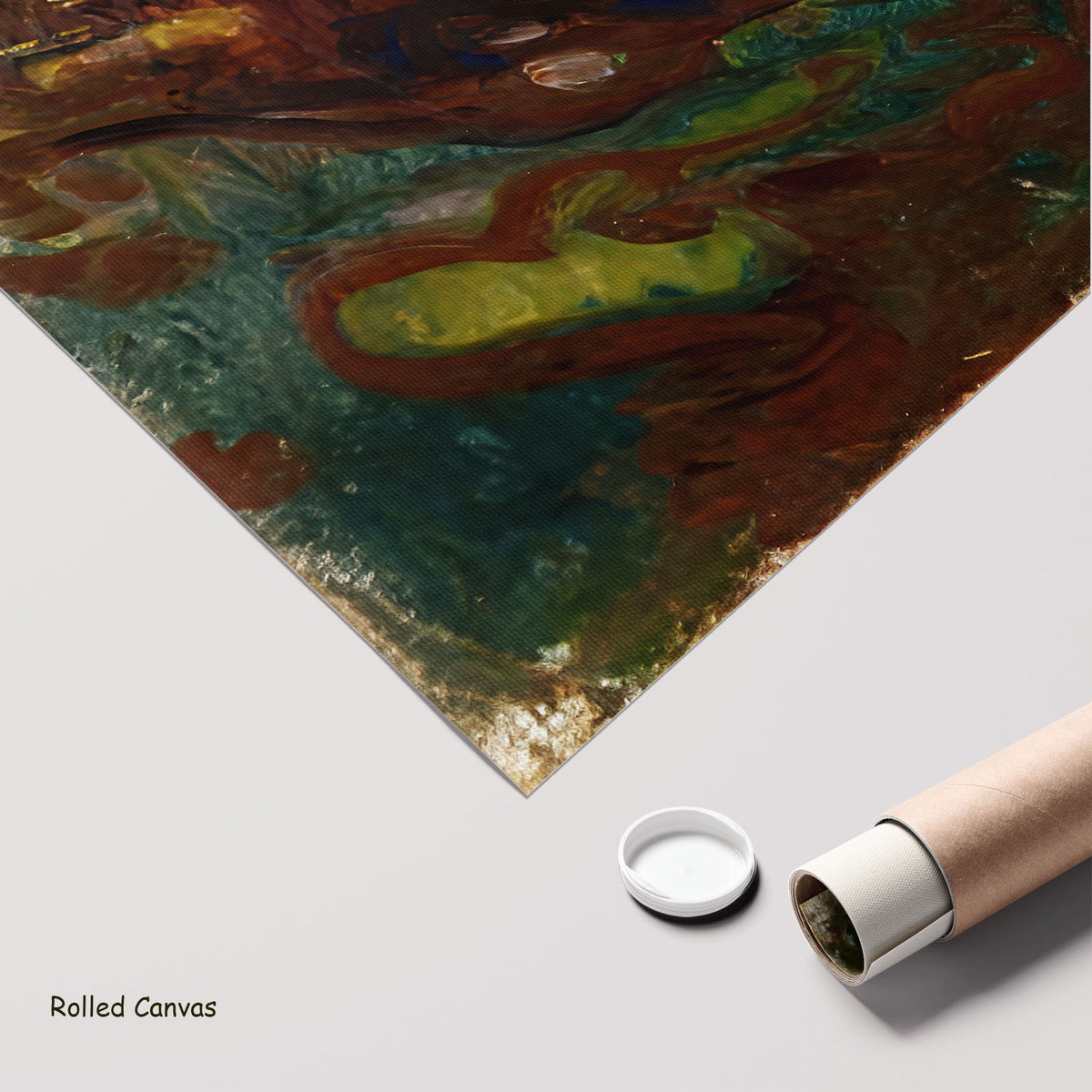Autumn by Edvard Munch as a large rolled brown and orange Expressionist canvas print