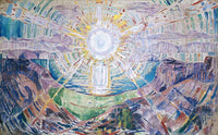 Large purple and blue Expressionist canvas print of The Sun by Edvard Munch