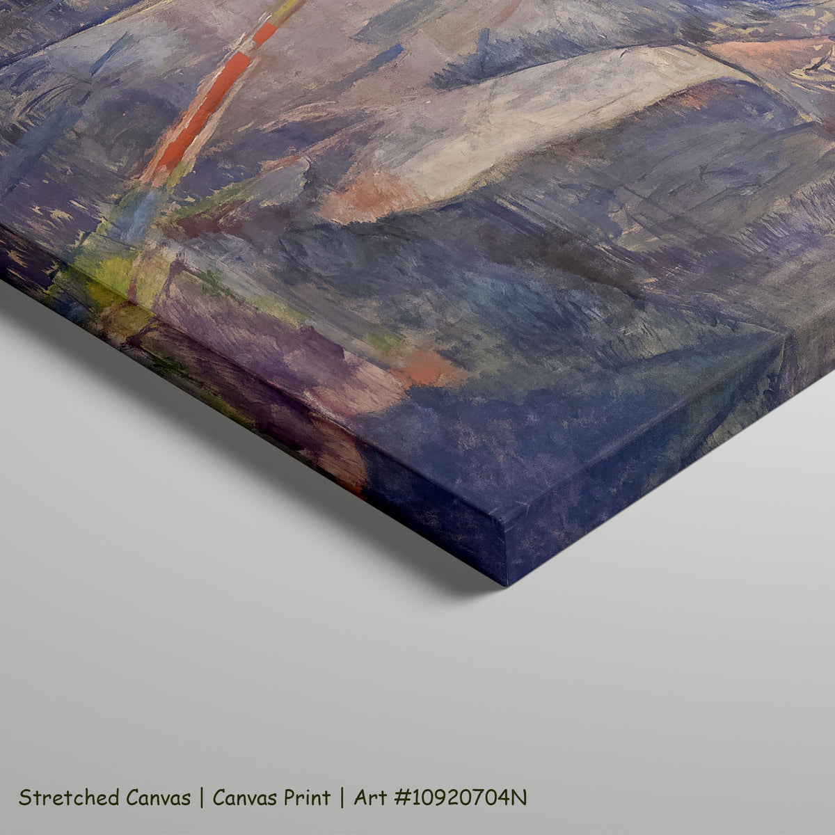 The Sun by Edvard Munch as a large stretched yellow and blue Expressionist canvas print