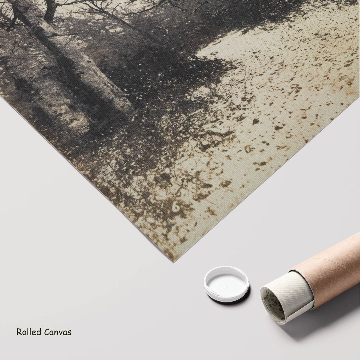 Eugène Cuvelier — Fontainebleau Forest Landscape art as a rolled canvas print