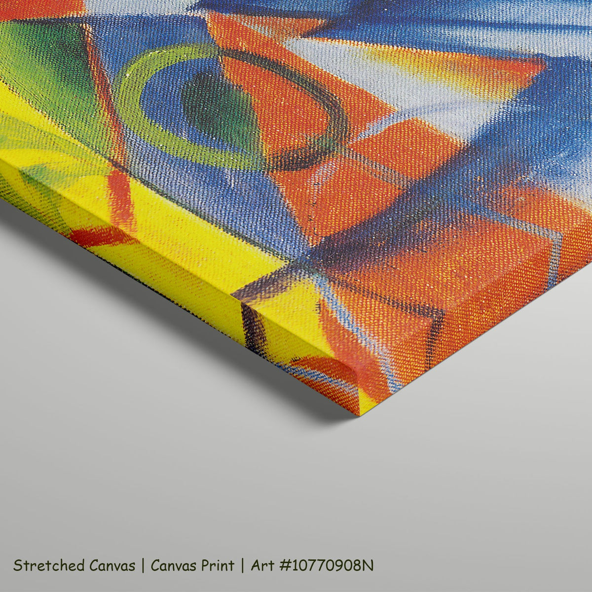 Landscape with House, Dog and Cattle by Franz Marc as a large stretched yellow and red Expressionist Abstract canvas print