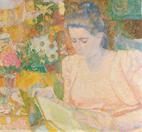 Portrait of Marie Jeanette de Lange — Symbolist Portrait canvas wall art by Jan Toorop