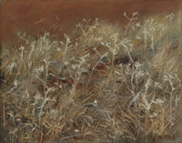 Large gold and brown Impressionist canvas print of Thistles by John Singer Sargent