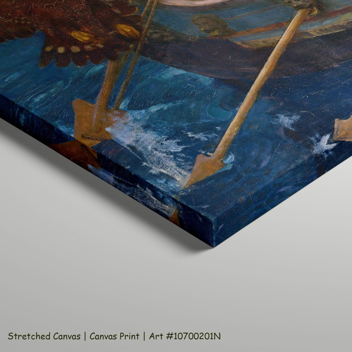 Ulysses and the Sirens by John William Waterhouse as a large stretched blue and brown Pre-Raphaelite canvas print
