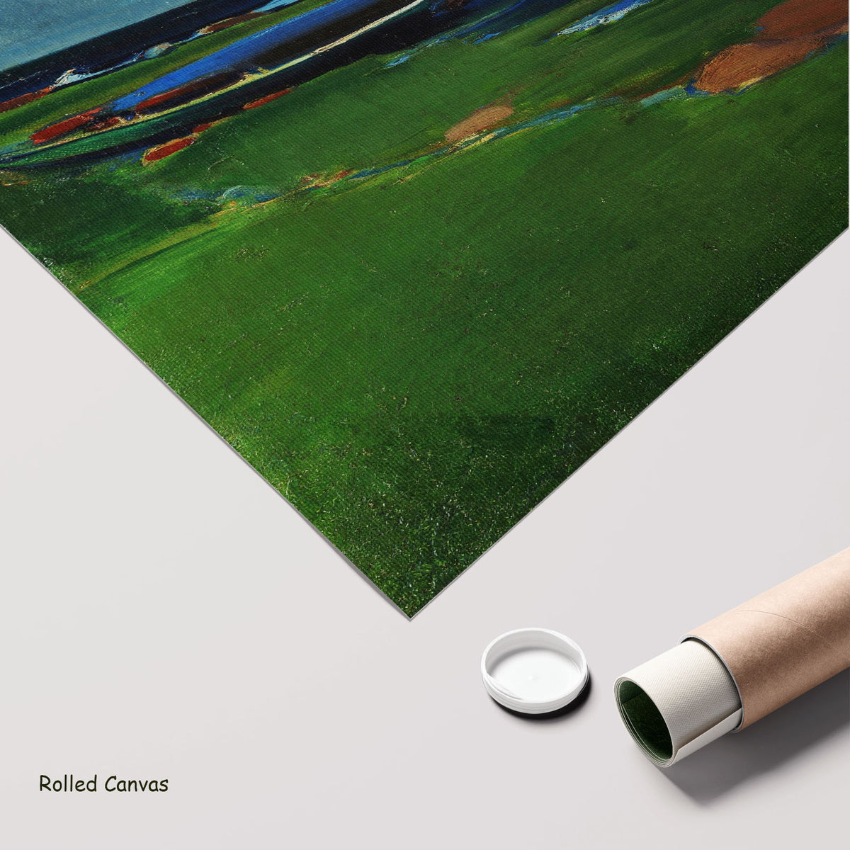 Clouds in Finland by Konrad Krzyżanowski as a large rolled blue and white Expressionist canvas print