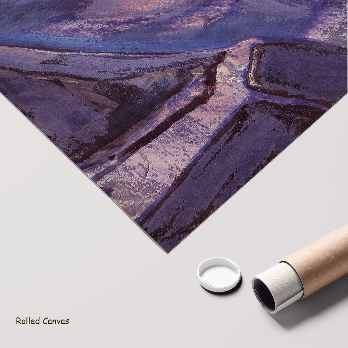 Study of Mountains by Nicholas Roerich as a large rolled purple and white Himalayan Mountain canvas print
