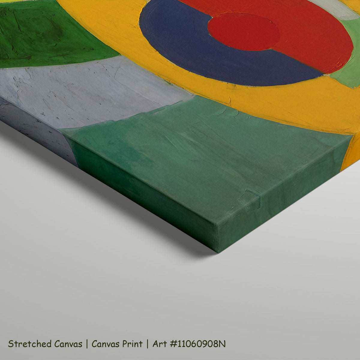 Rhythm, Joie de vivre by Robert Delaunay as a large stretched red and yellow Geometric Abstract canvas print
