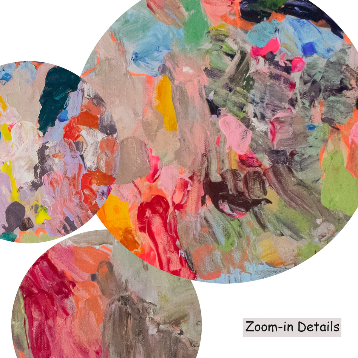Summer Jiang — Far from Home canvas — close-up of brushwork texture and surface