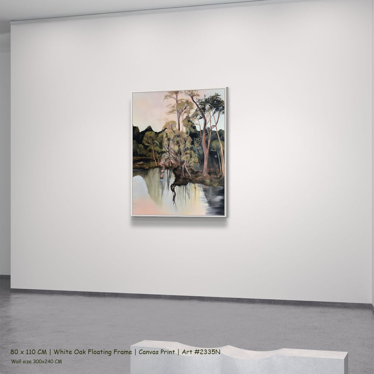 Summer Jiang, Murray River — 80x110 white oak floating frame 1