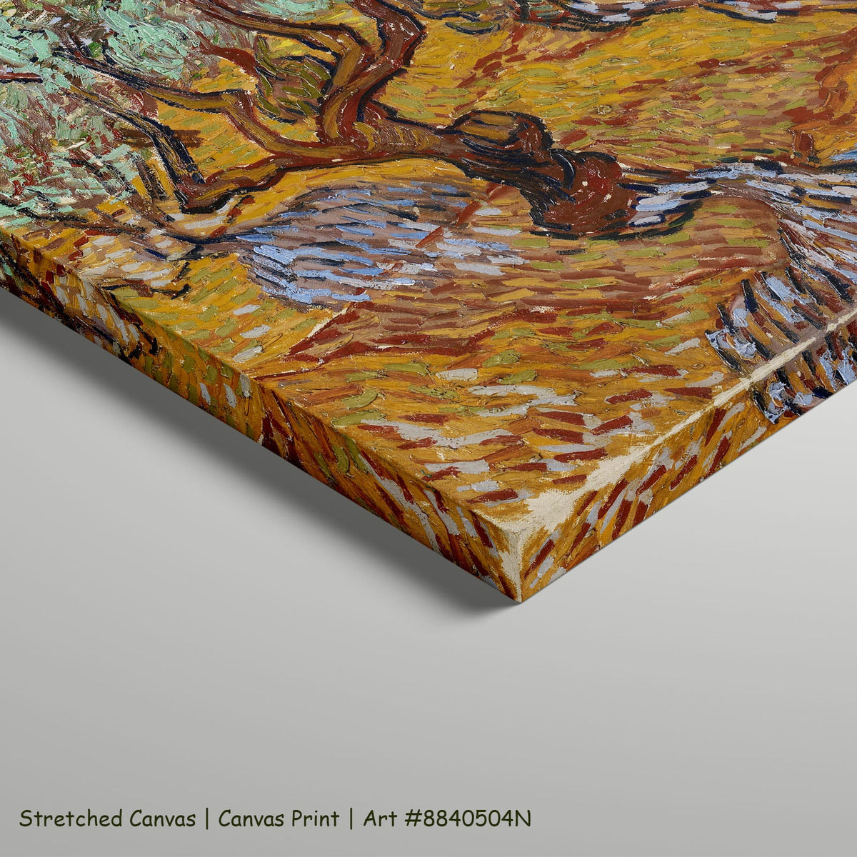Olive Trees with Yellow Sky and by Vincent van Gogh as a large stretched yellow and orange Impressionist canvas print