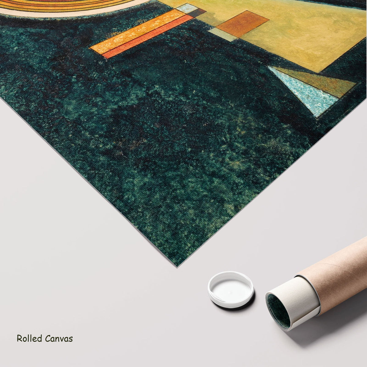 Unstable Compensation by Wassily Kandinsky as a large rolled green and red Abstract canvas print