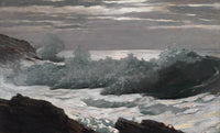 Large green and brown Landscape canvas print of Early Morning After a Storm at by Winslow Homer