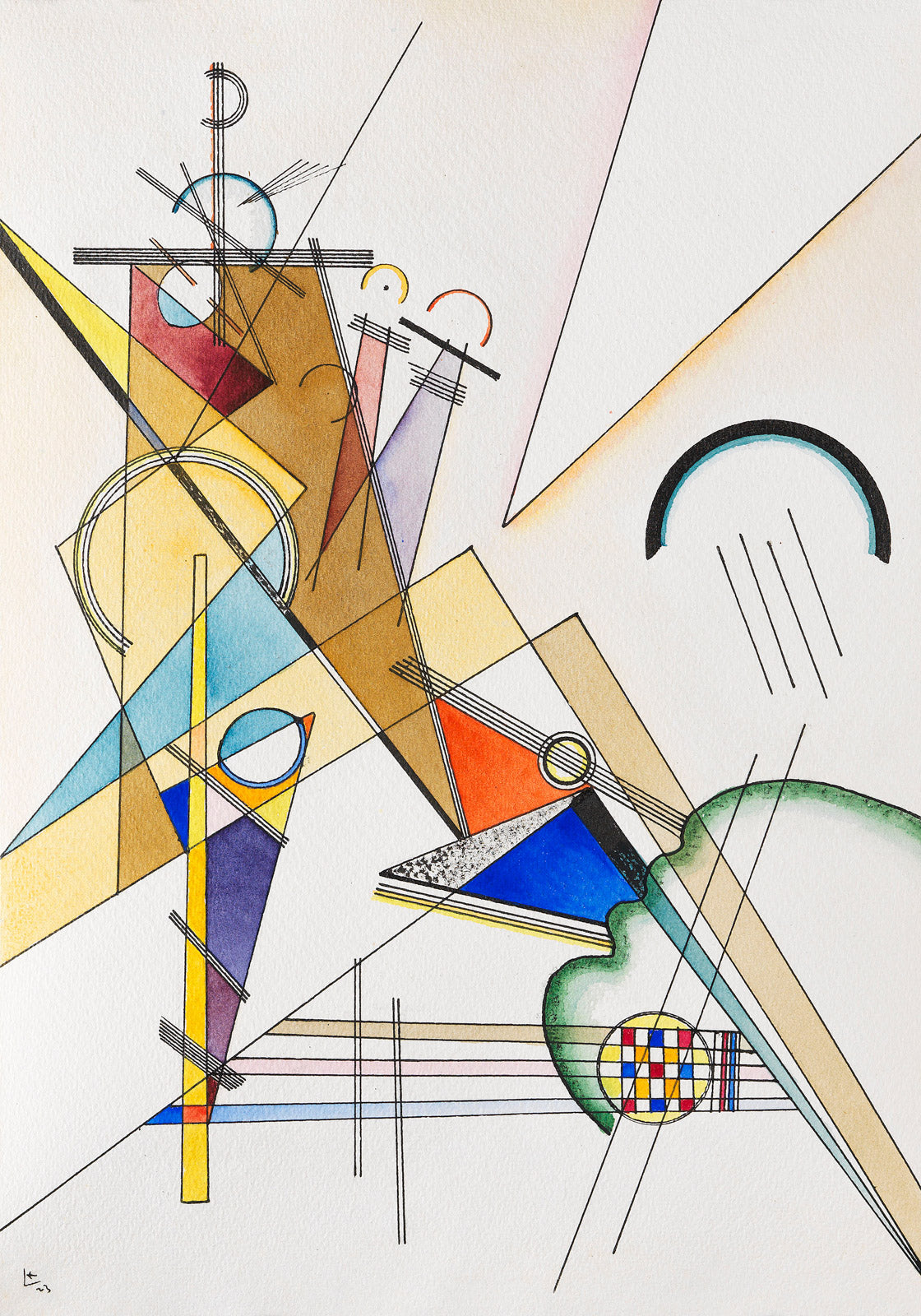 Gewebe — Abstract canvas wall art by Wassily Kandinsky