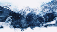 Blue Mountain — Black & White Abstract canvas wall art