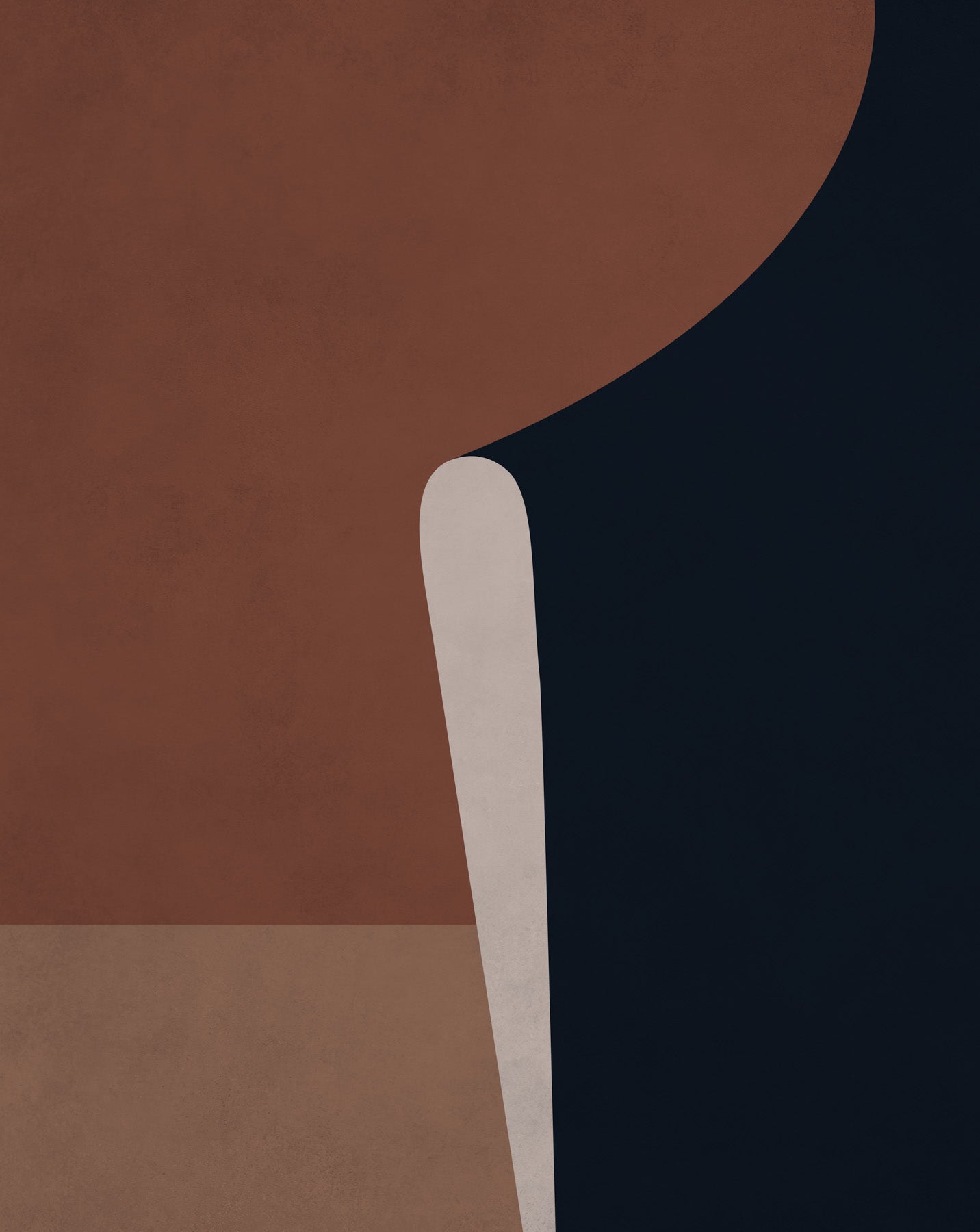 Geometric Brown & Beige — Oversized Modern canvas wall art