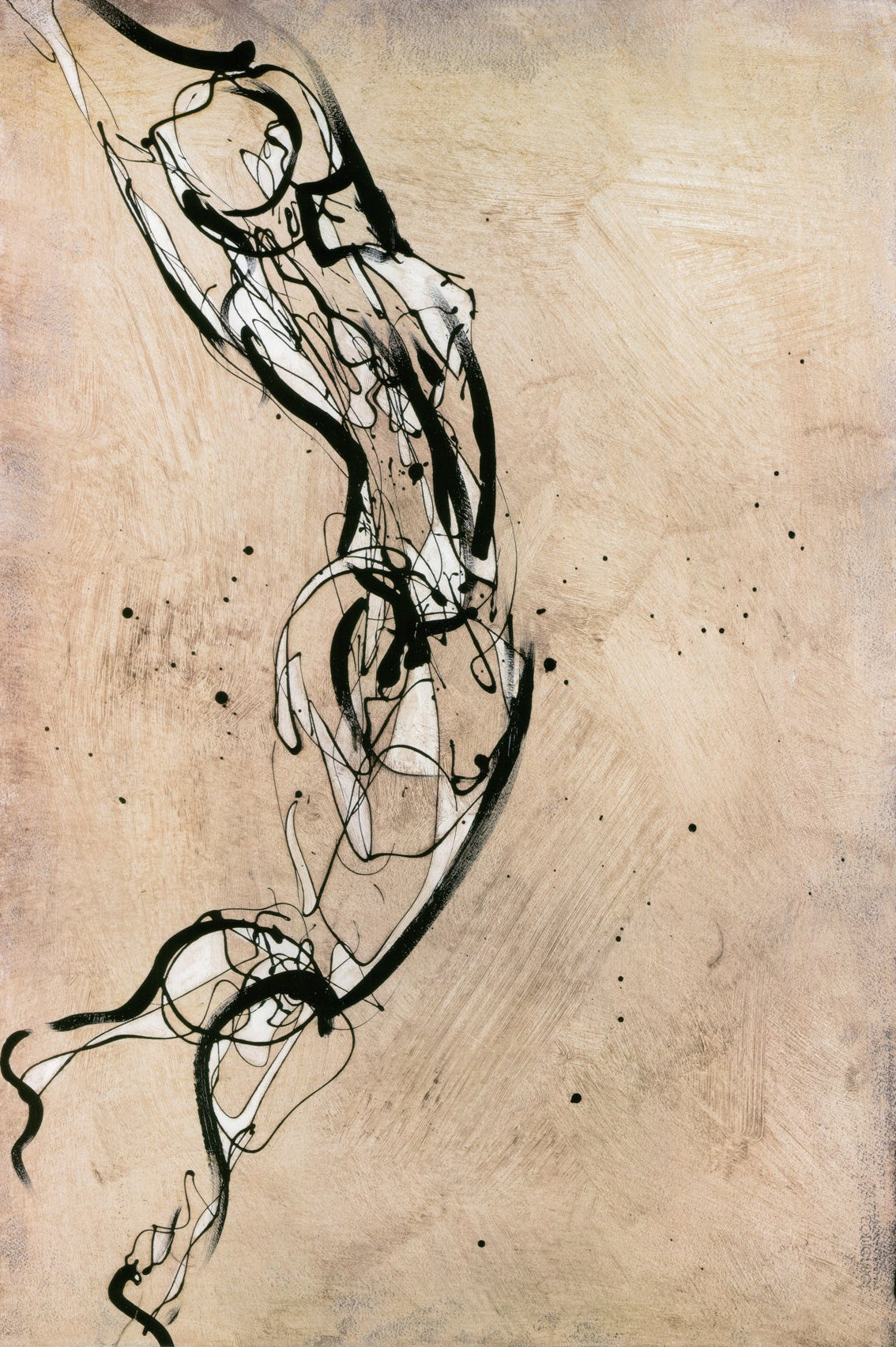 Figure Study — Black & White Line Art canvas wall art