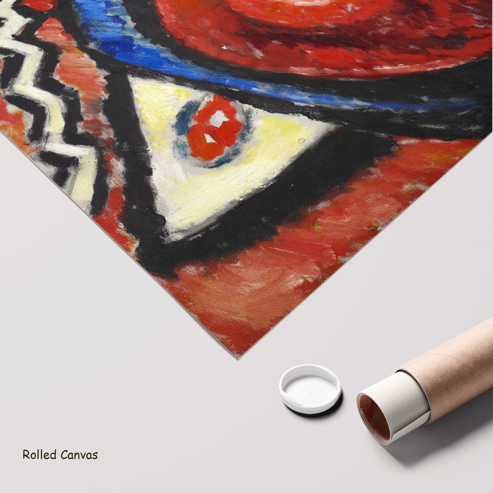 Movement by Marsden Hartley as a large rolled red and orange Expressionist Abstract canvas print