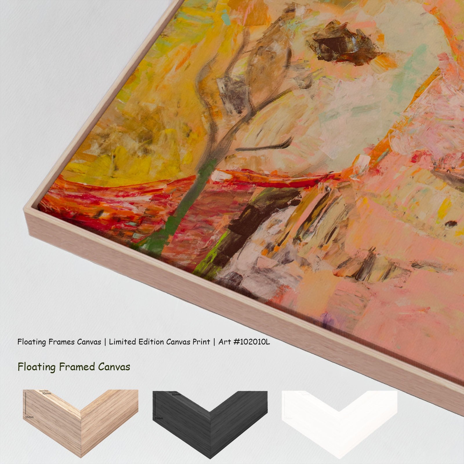 Albury Large Scale canvas wall art with floating frame options