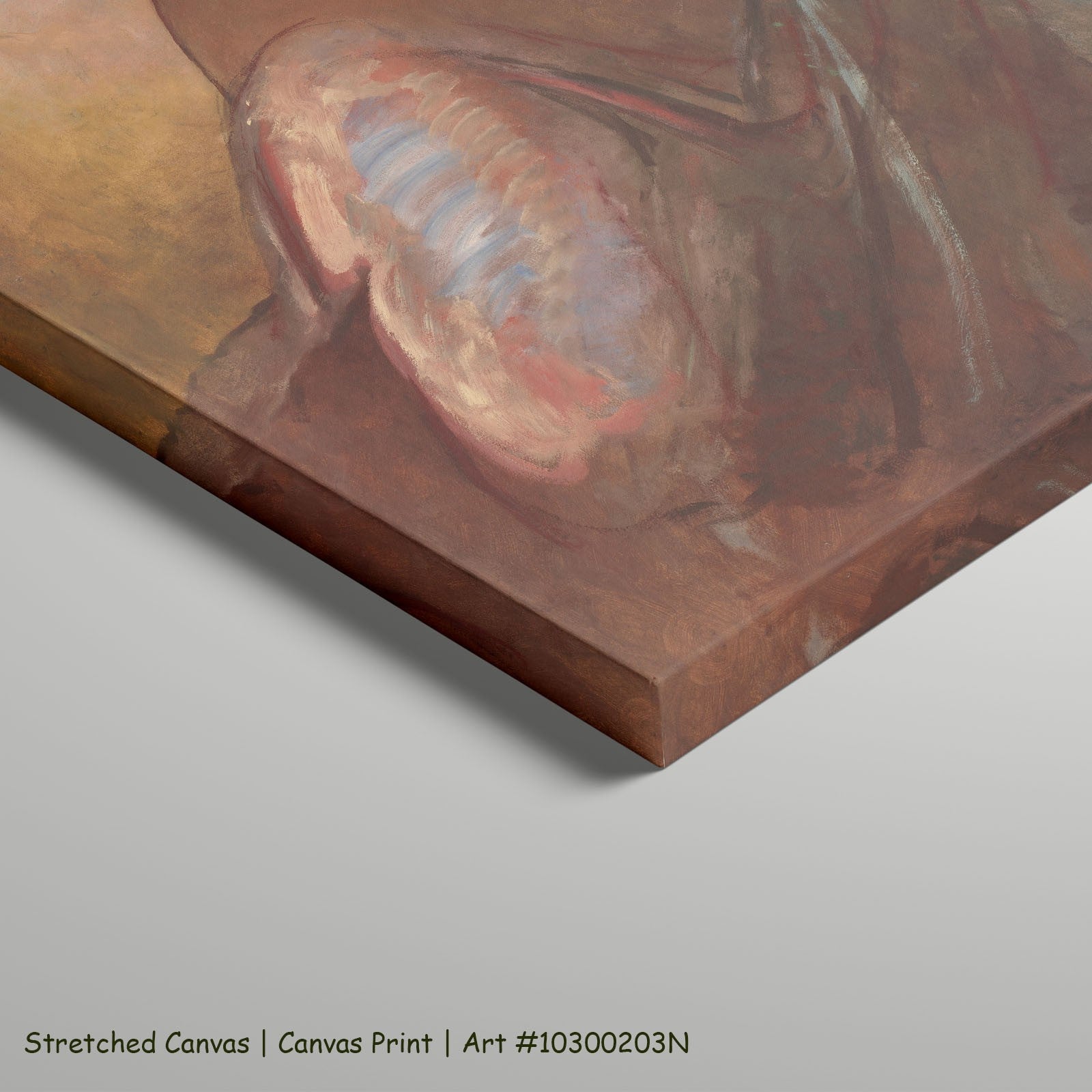 Winged Fortune by William Morris as a large stretched brown and aqua Symbolist canvas print