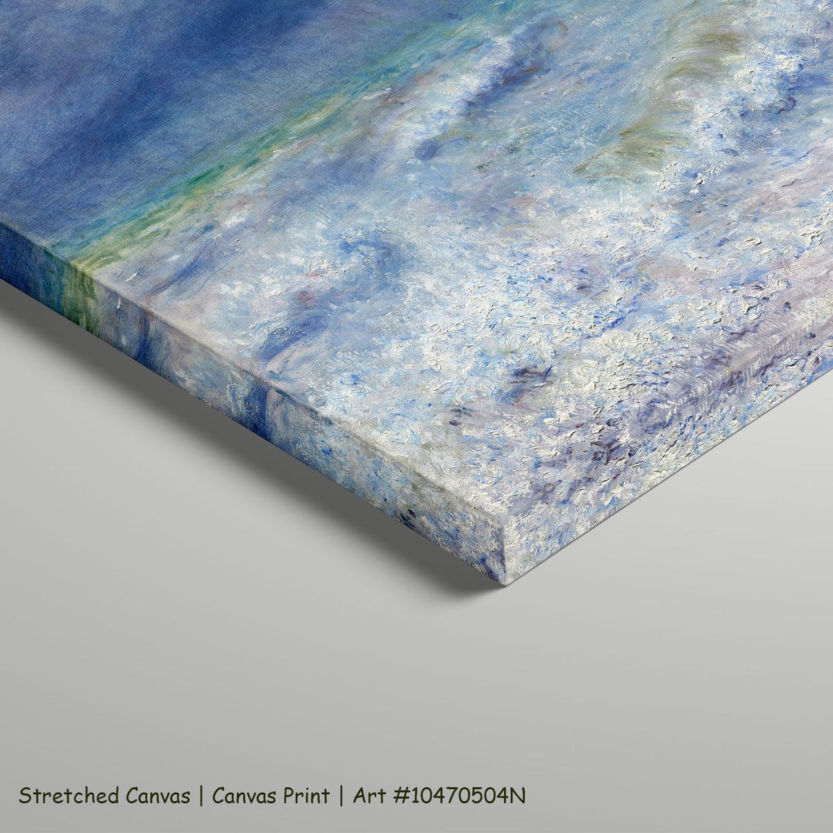 Seascape by Pierre-Auguste Renoir as a large stretched blue and white Impressionist canvas print