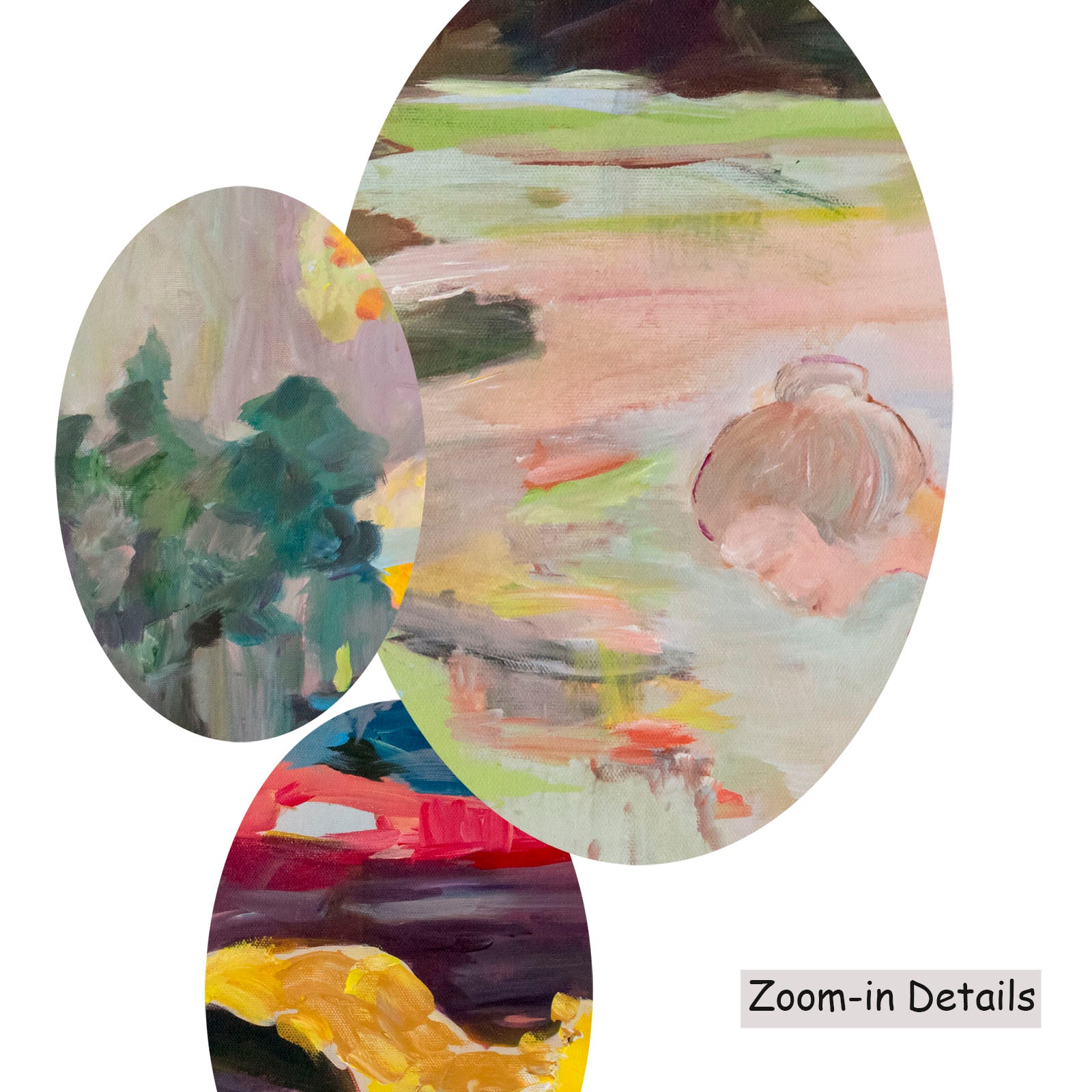 Soundless canvas — close-up of brushwork texture and surface