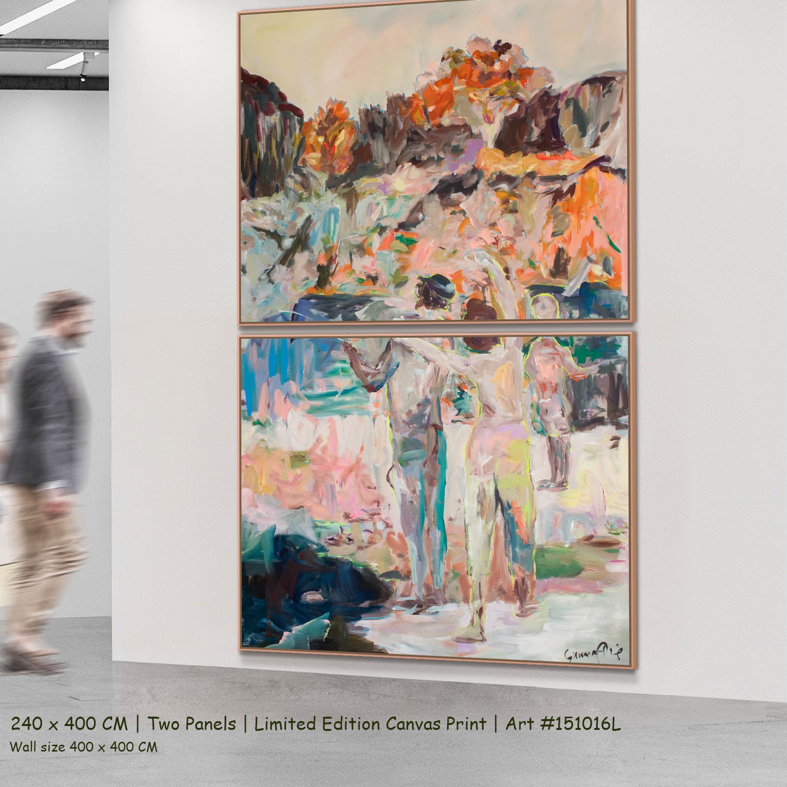 The Life I Planned Extra Large Modern two-panel canvas wall art set