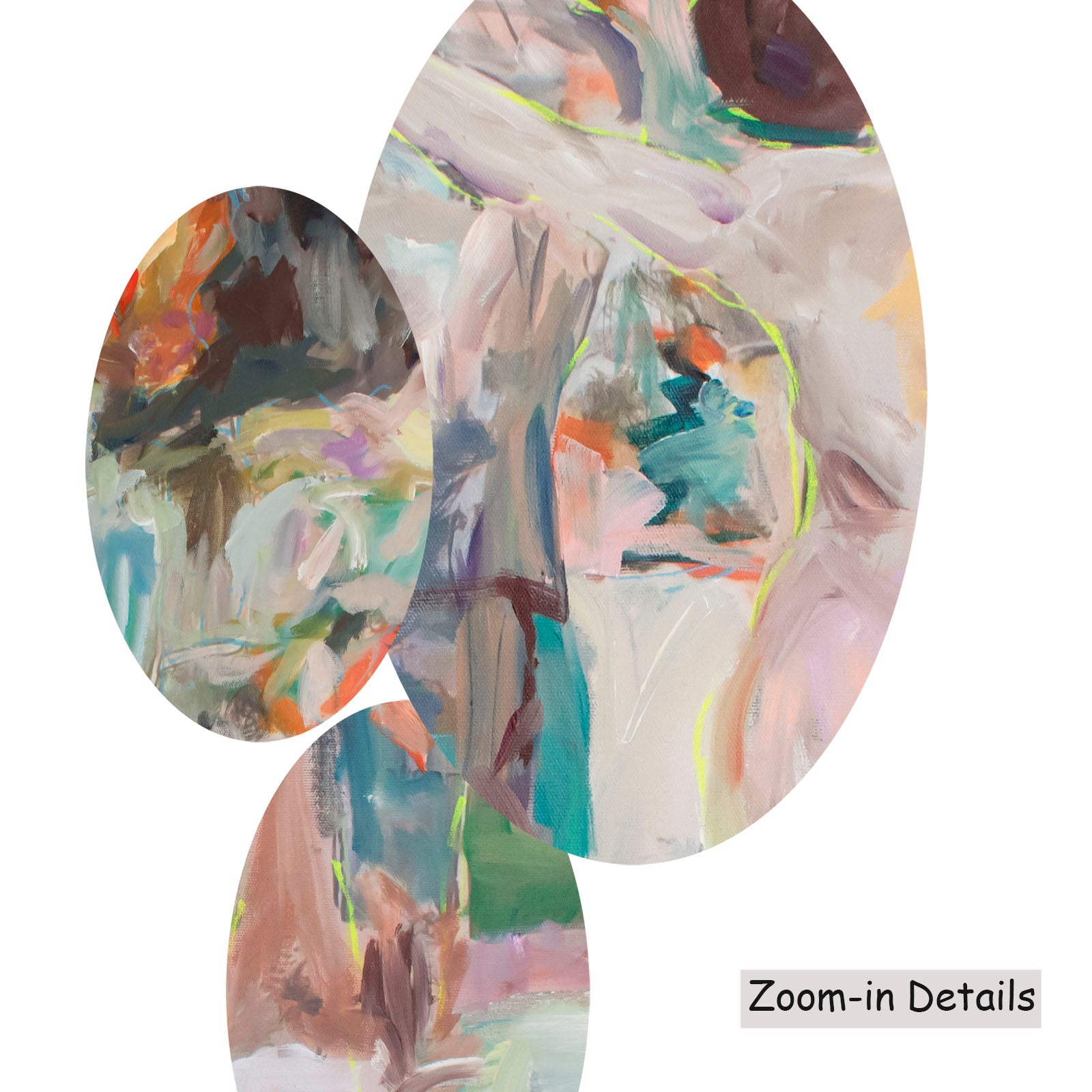 The Life I Planned canvas — close-up of brushwork texture and surface