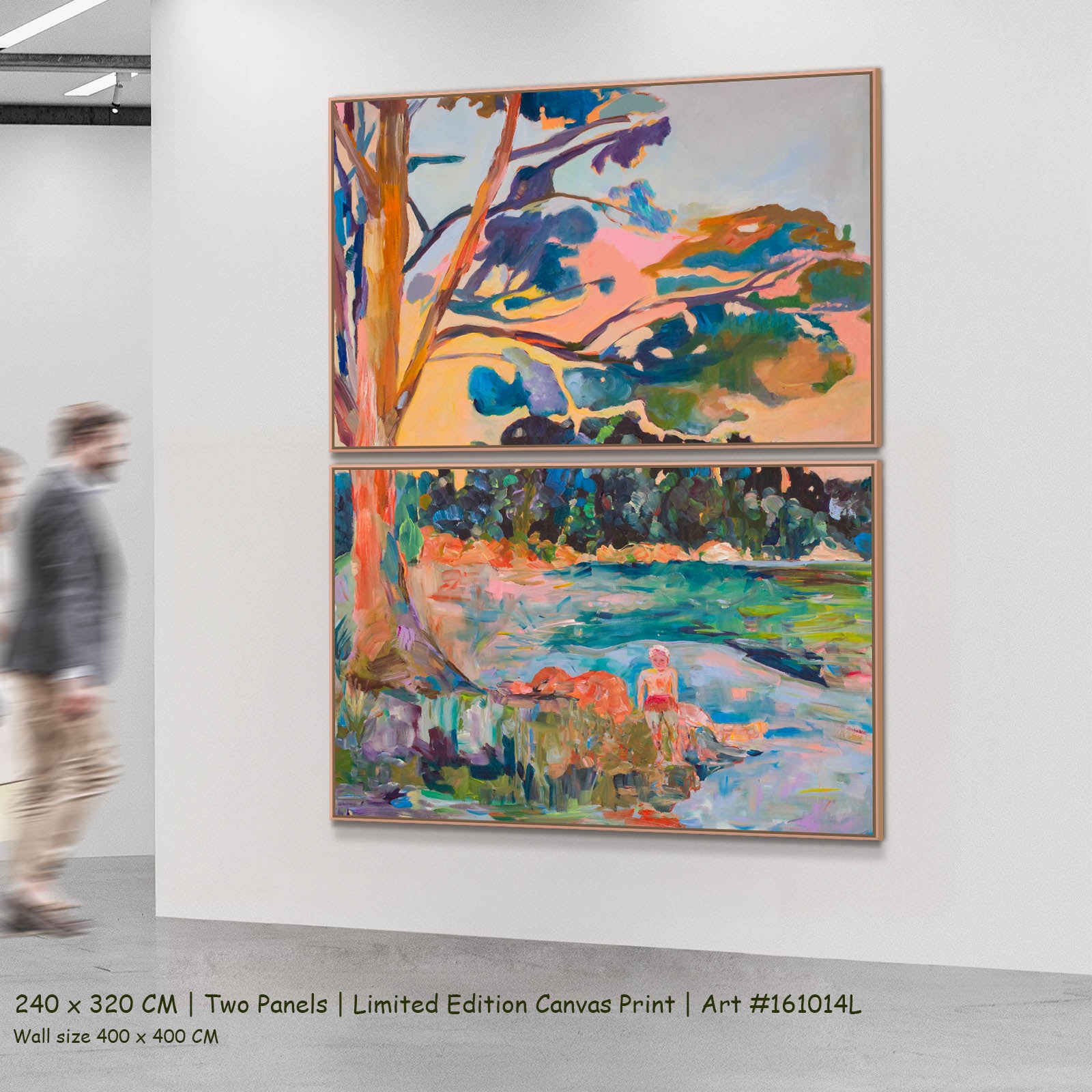 Cost of Becoming Contemporary two-panel canvas wall art set, 240 × 320 cm