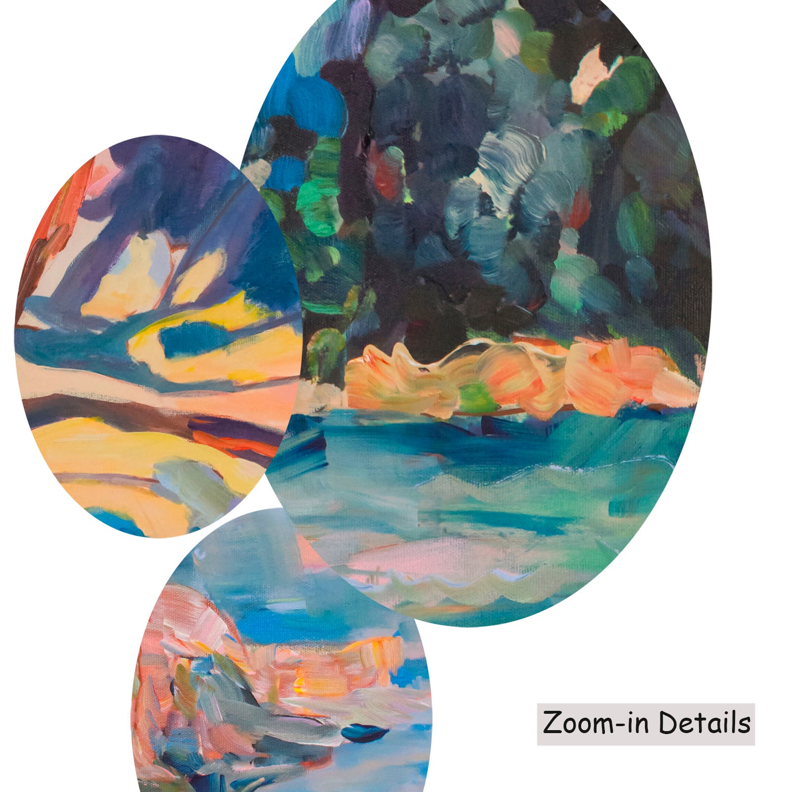 Cost of Becoming canvas — close-up of brushwork texture and surface