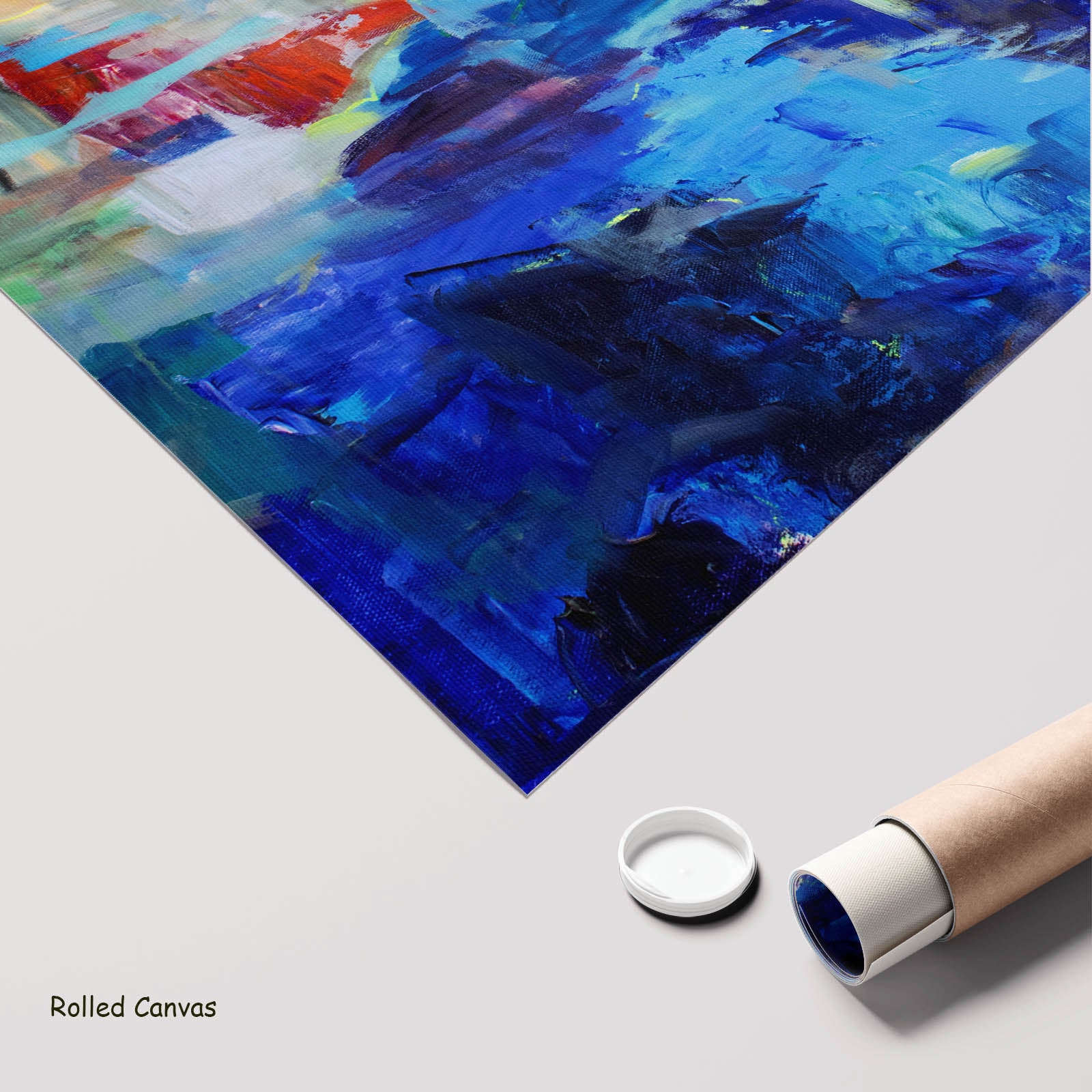River Washes Me Extra Large Abstract art as a rolled canvas print