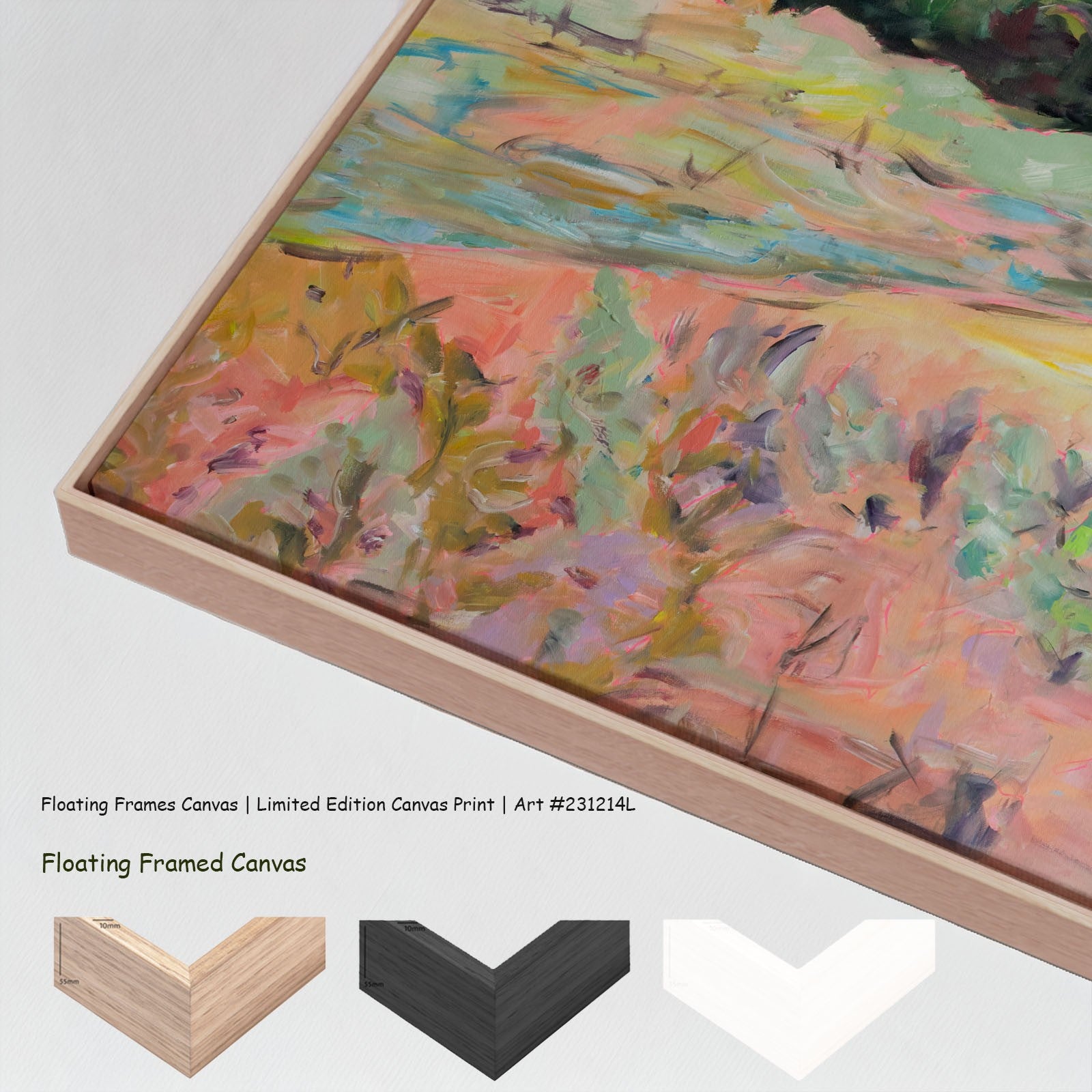 Quiet Grace Large Scale canvas wall art with floating frame options