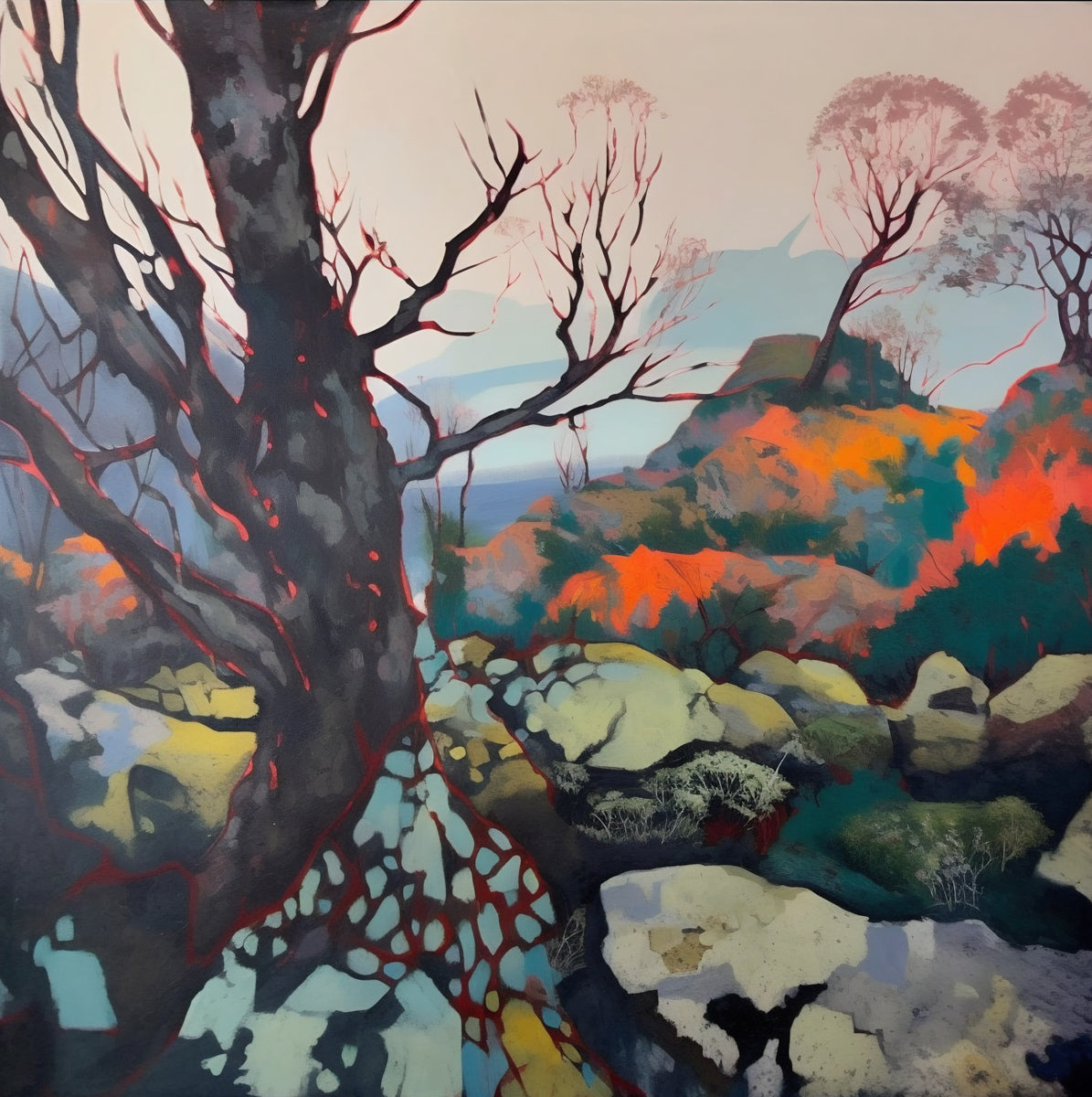 You Yangs Mountain — Large Modern Landscape canvas wall art