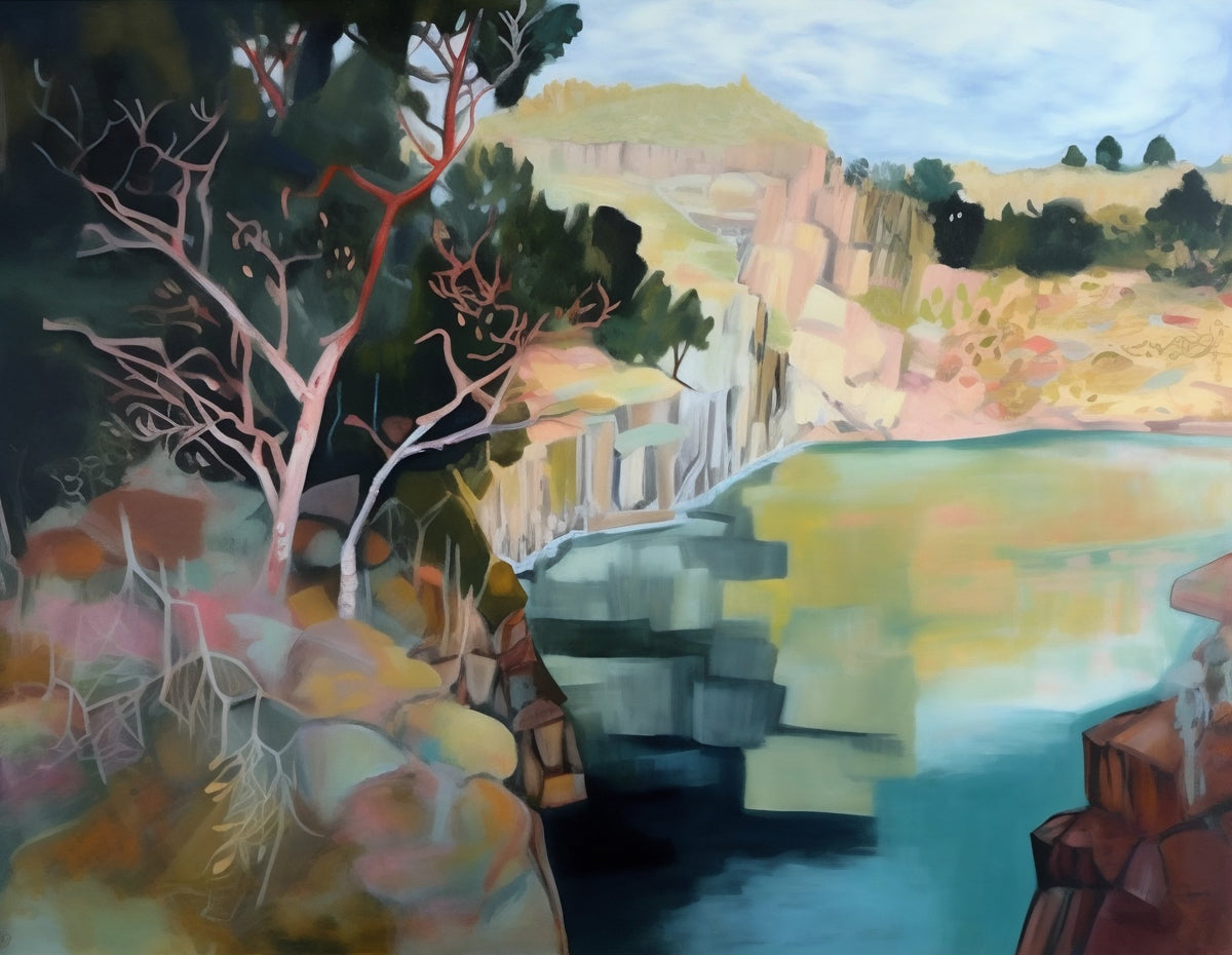Murray River — Large Contemporary Landscape canvas wall art