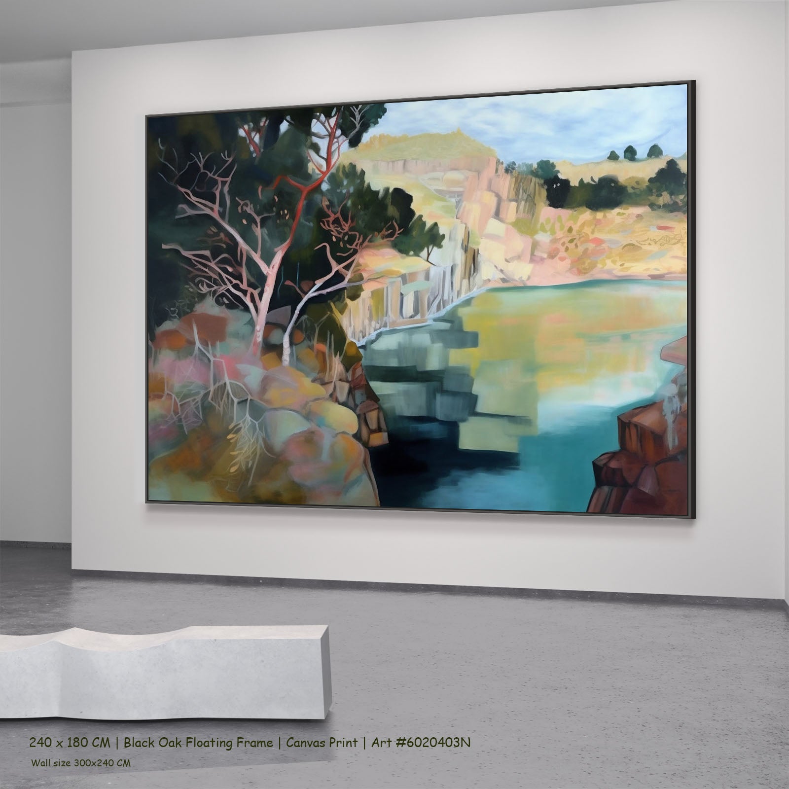 2338N — black oak mockup, large canvas print