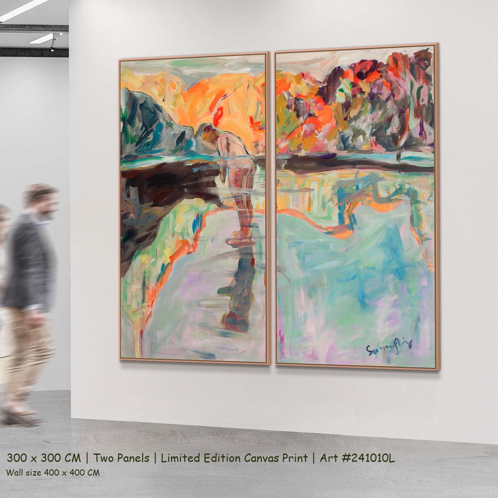 Faithful Contemporary two-panel canvas wall art set, 300 × 300 cm