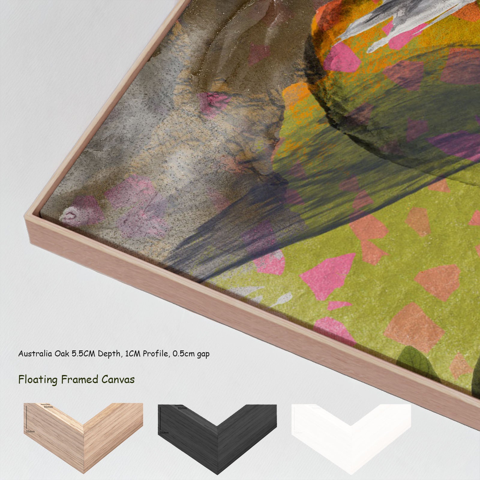 2501224N — floating frames mockup, large canvas print
