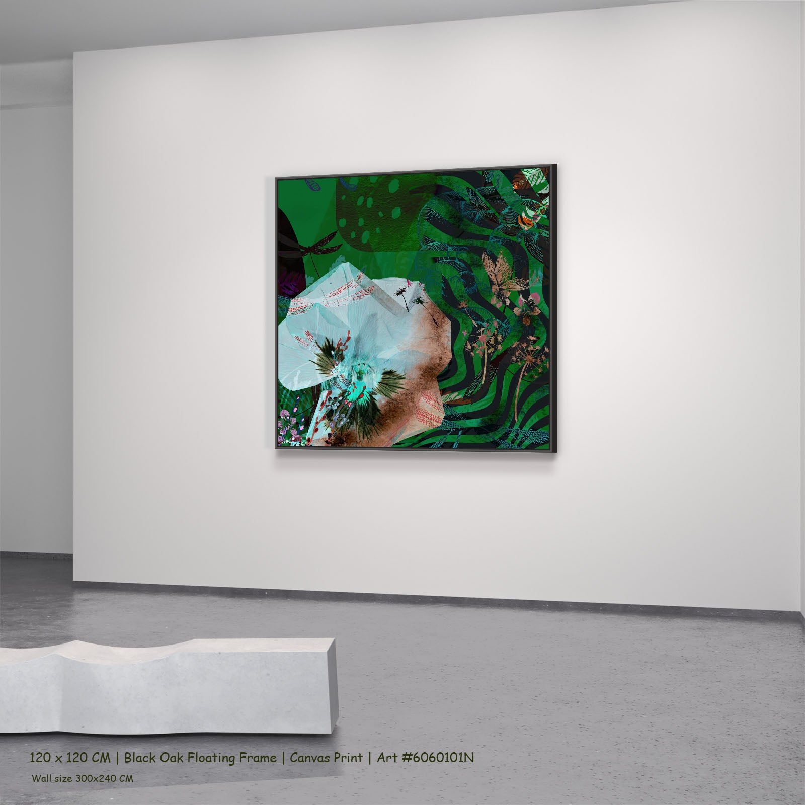 2501225N — black oak mockup, large canvas print