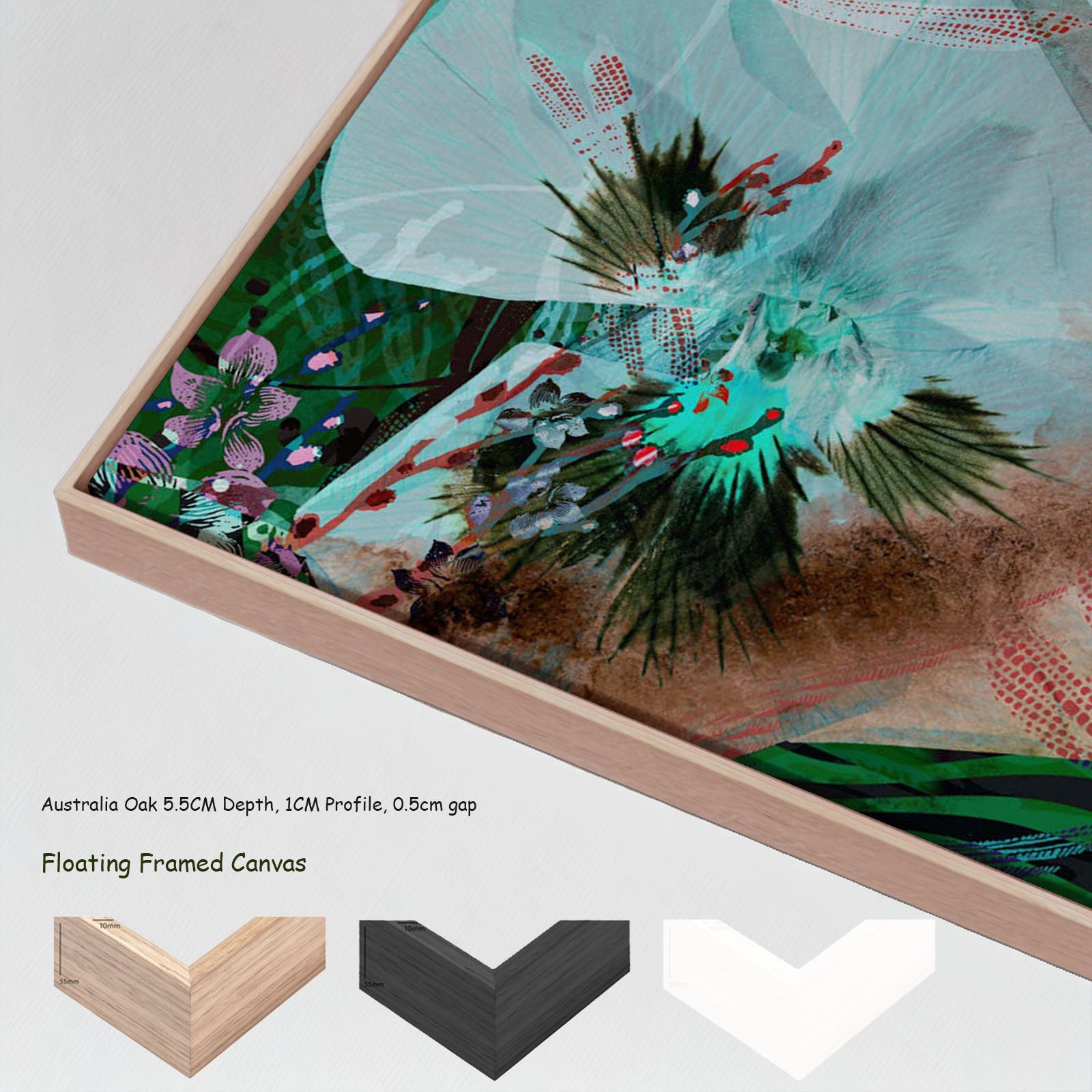 2501225N — floating frames mockup, large canvas print