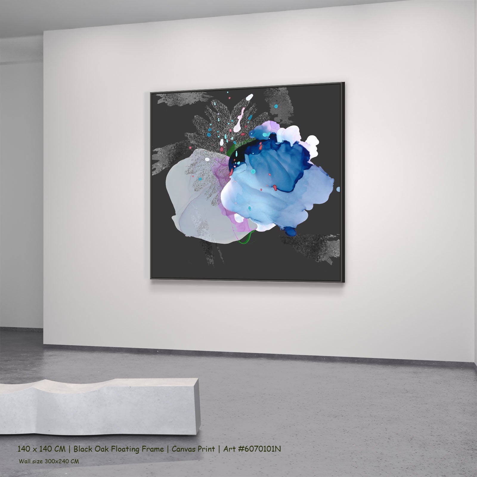 2501226N — black oak mockup, large canvas print