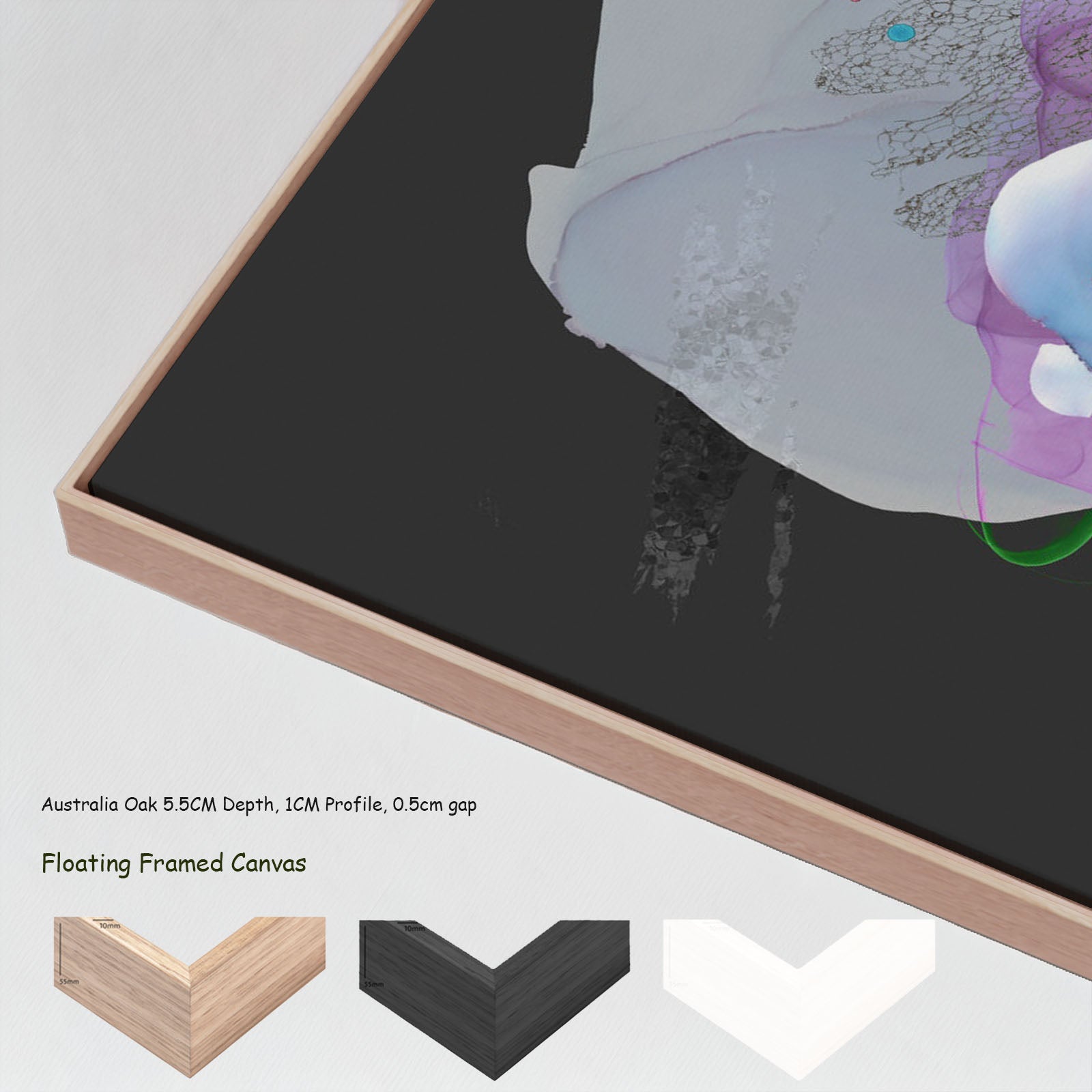 2501226N — floating frames mockup, large canvas print