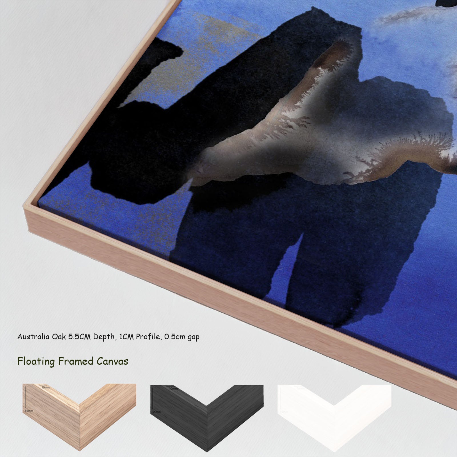 2501227N — floating frames mockup, large canvas print