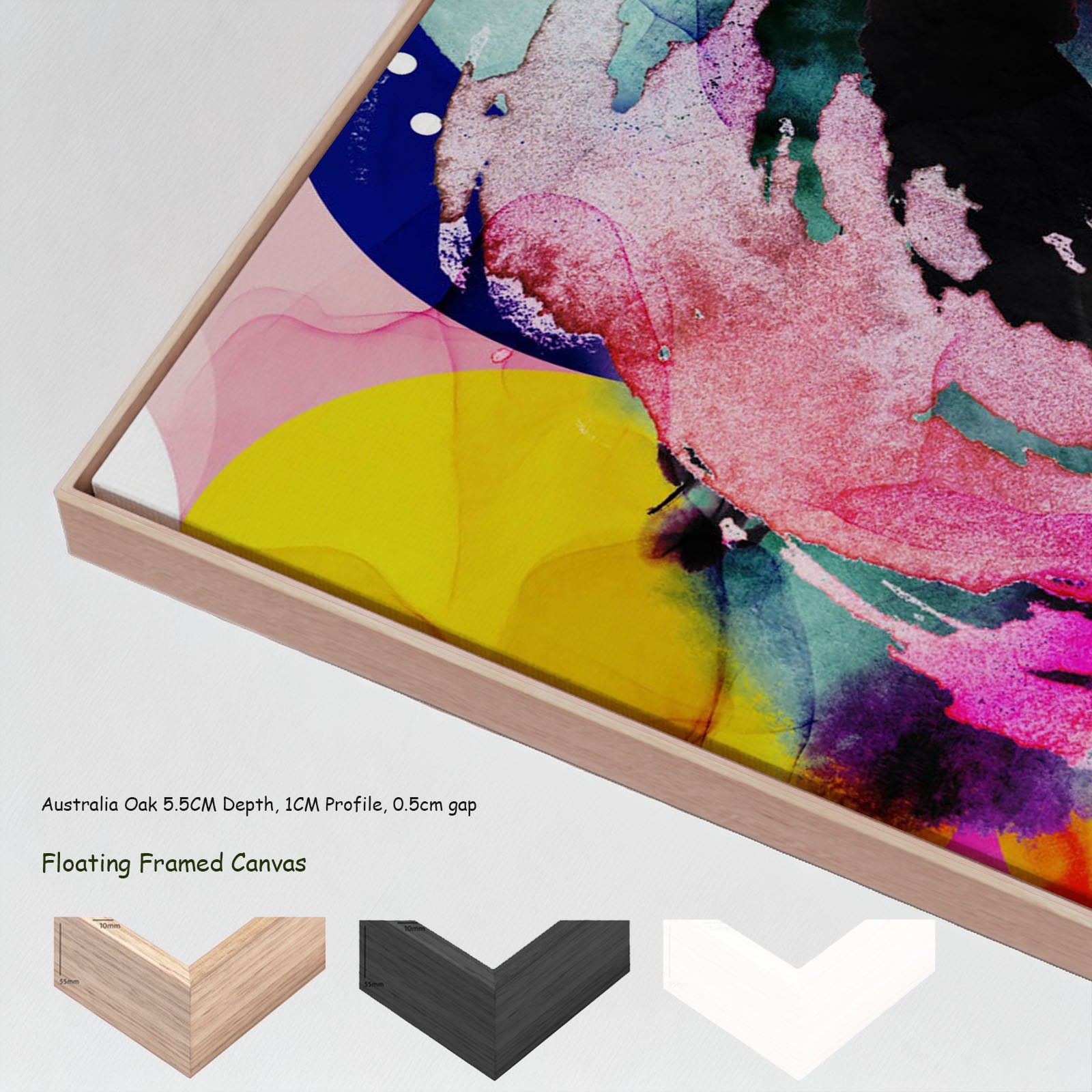 2501229N — floating frames mockup, large canvas print