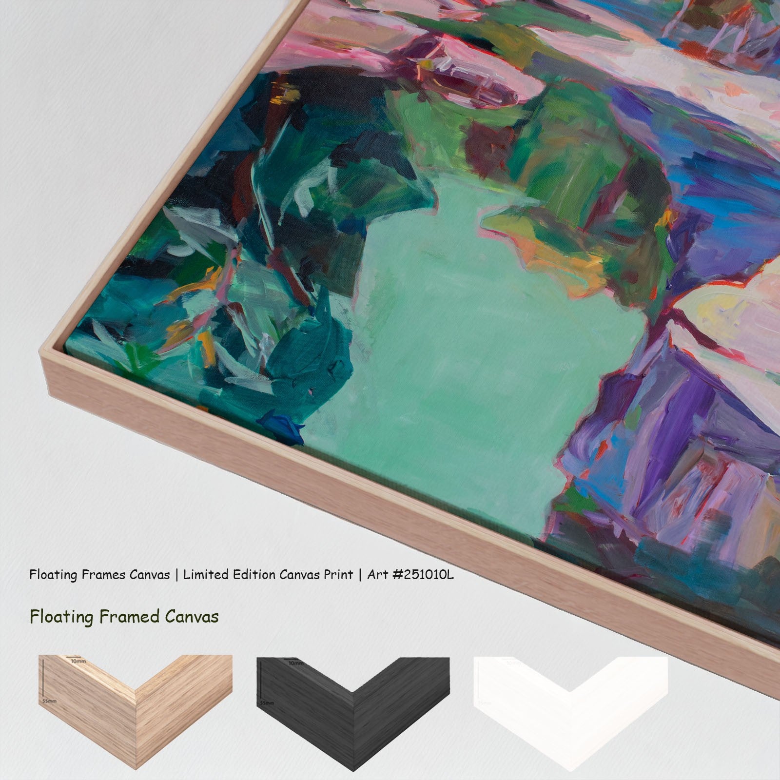 Contemplating Oversized canvas wall art with floating frame options