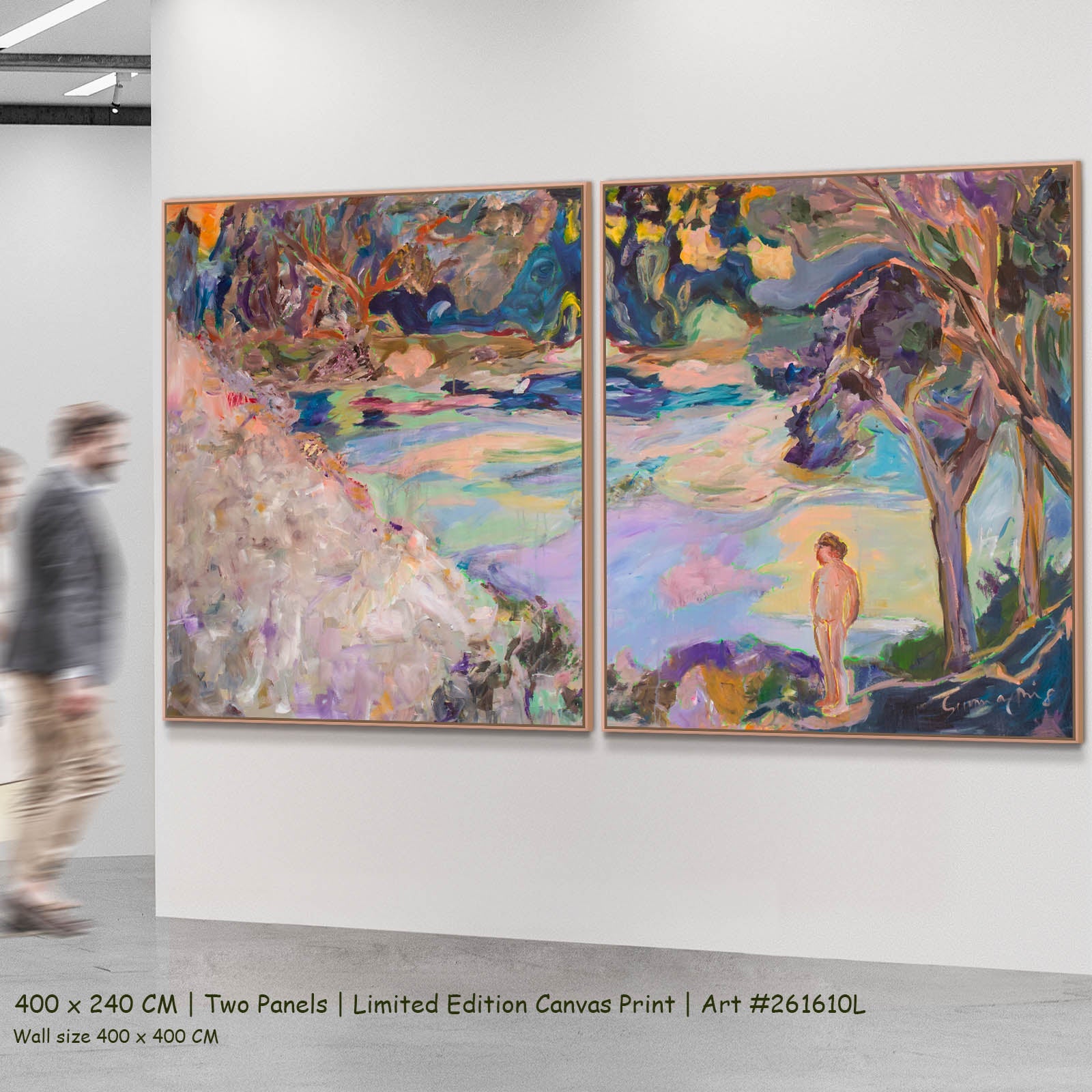 Accidental Knowing Oversized Modern two-panel canvas wall art set