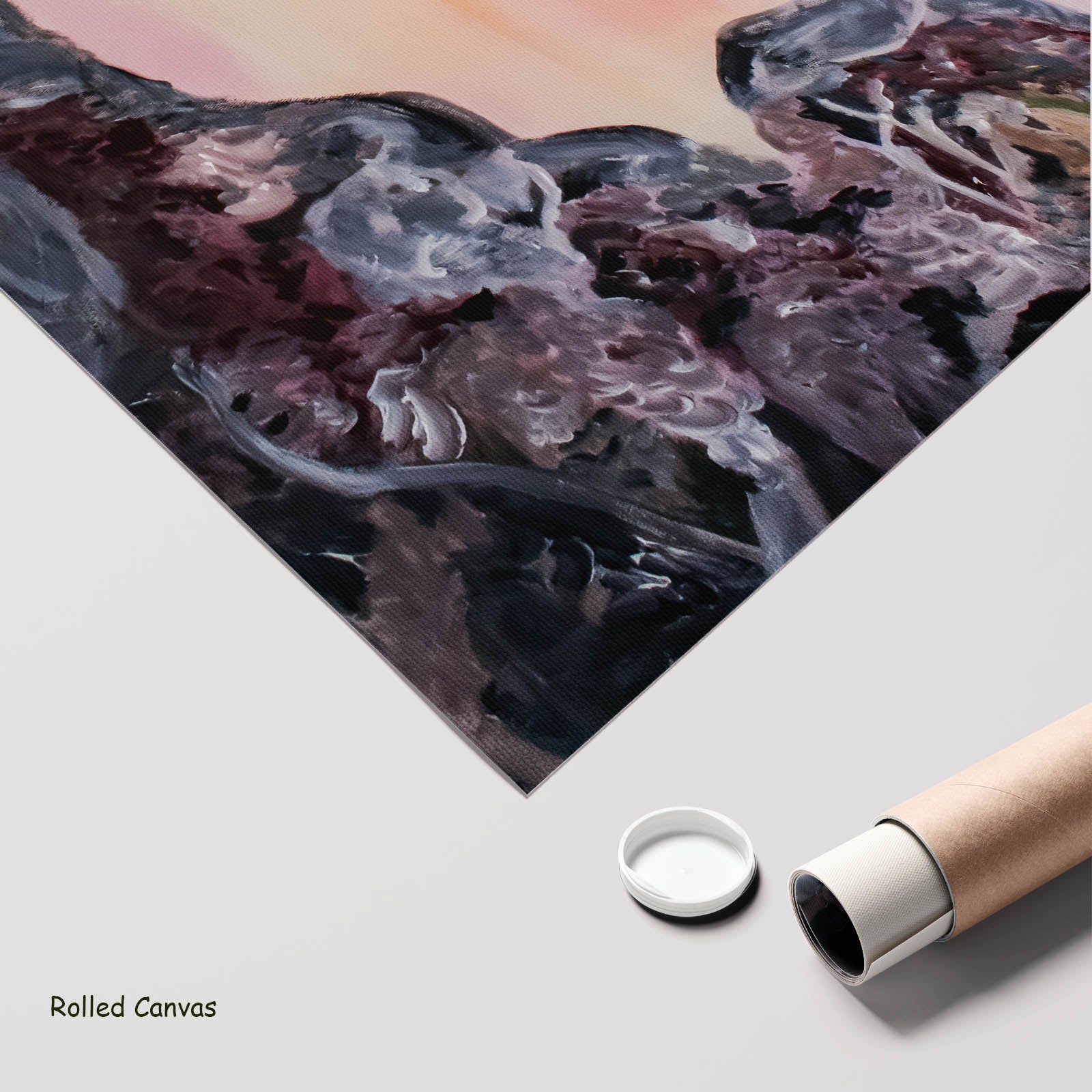 Beauty Oversized Abstract art as a rolled canvas print