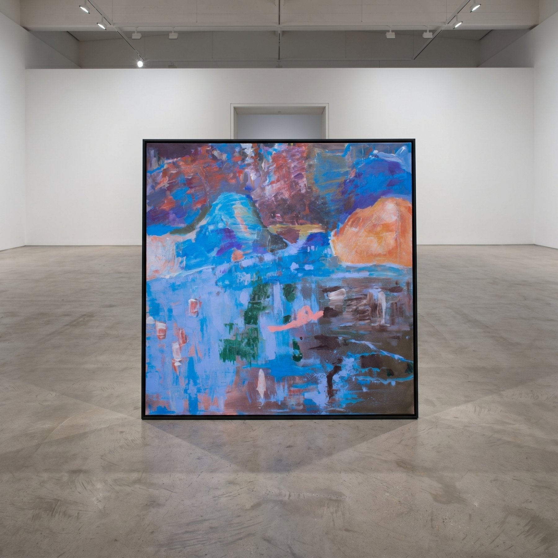 Against the Tide Abstract canvas wall art styled in a room setting, 100 × 100 cm, by Summer Jiang