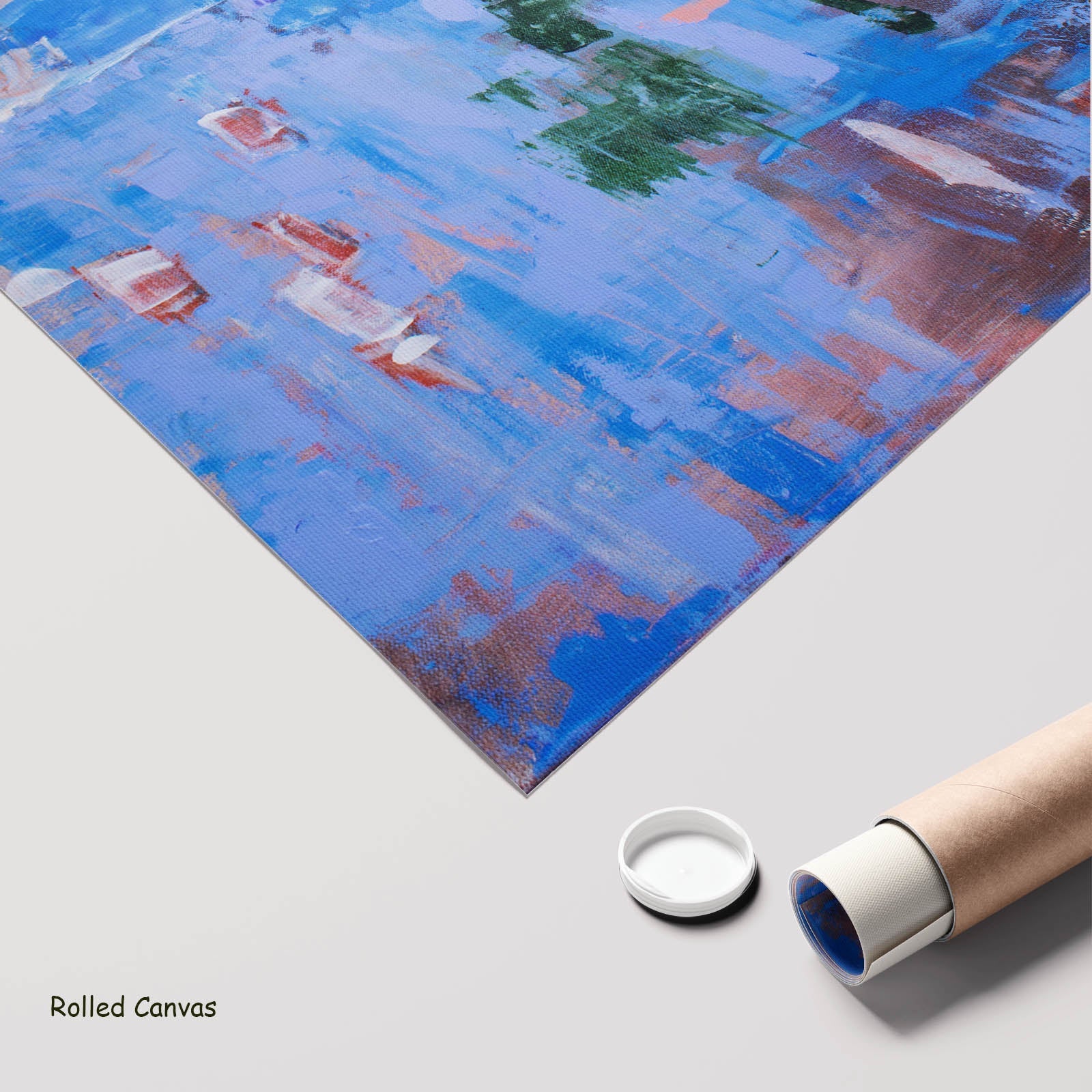 Against the Tide Extra Large Abstract art as a rolled canvas print