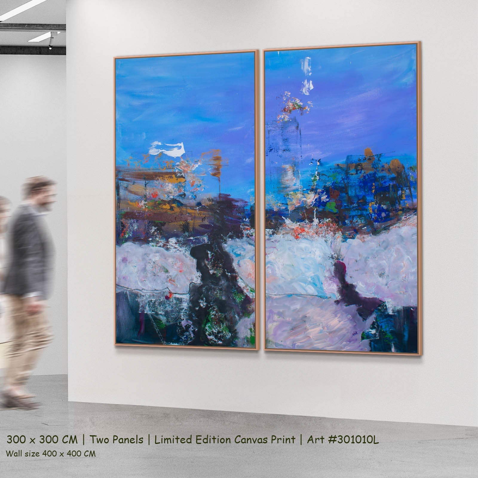 Holding On Contemporary two-panel canvas wall art set, 300 × 300 cm